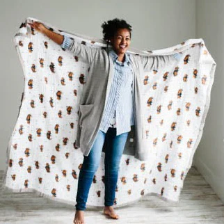Cotton Muslin Quilted Throw - Bison - Image 5