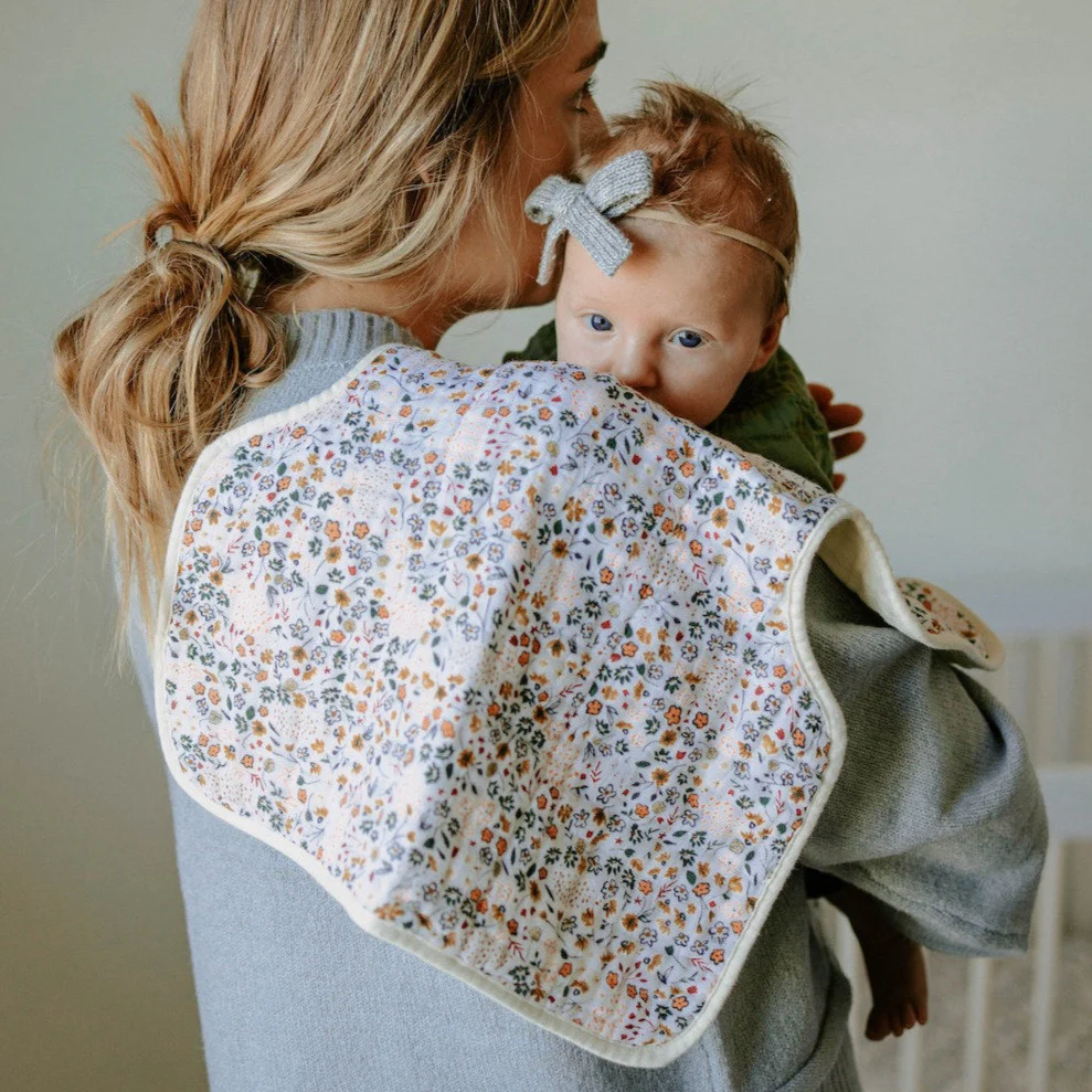 Cotton Muslin Burp Cloth - Pressed Petals - Image 4
