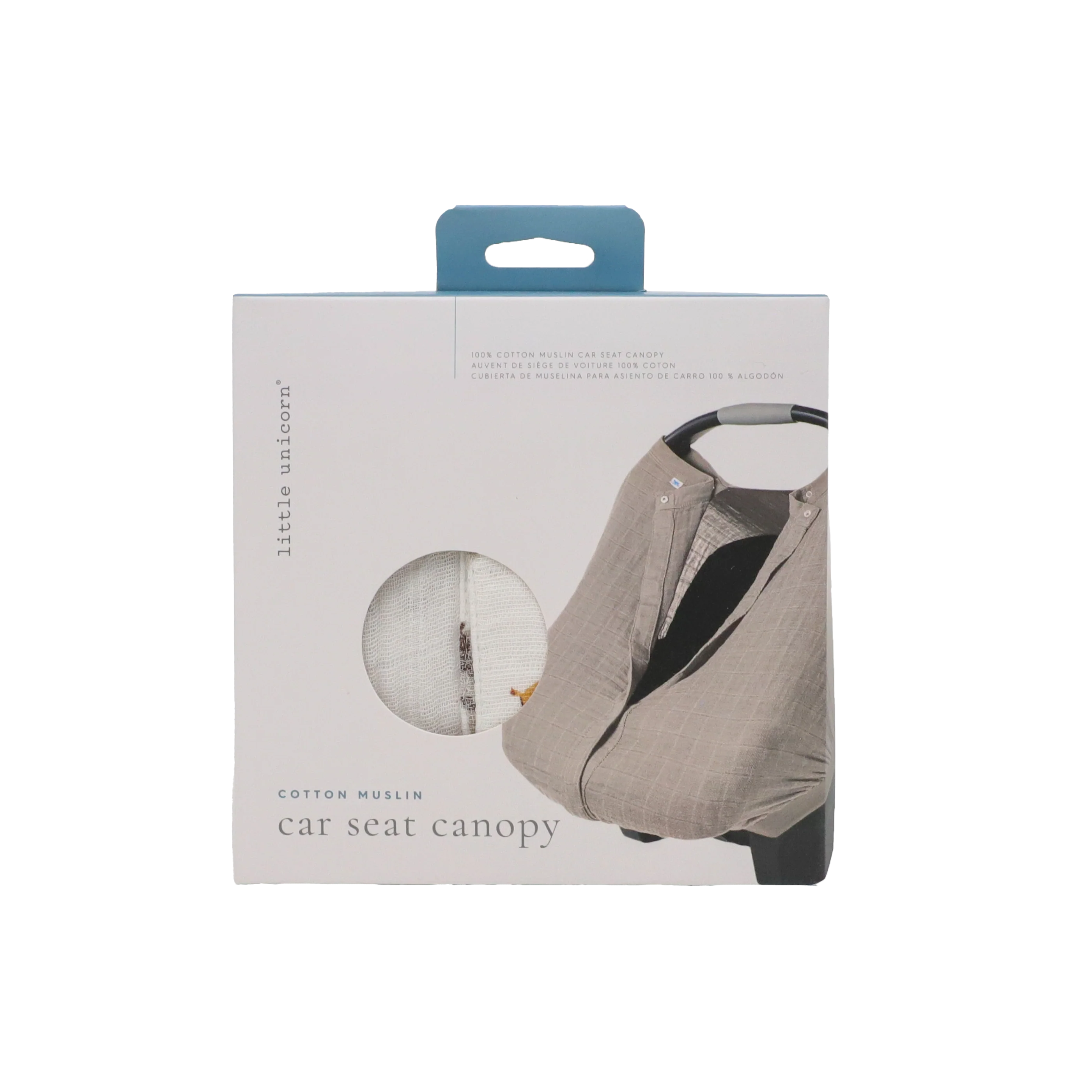 Cotton Muslin Car Seat Canopy - Farmyard - Image 3