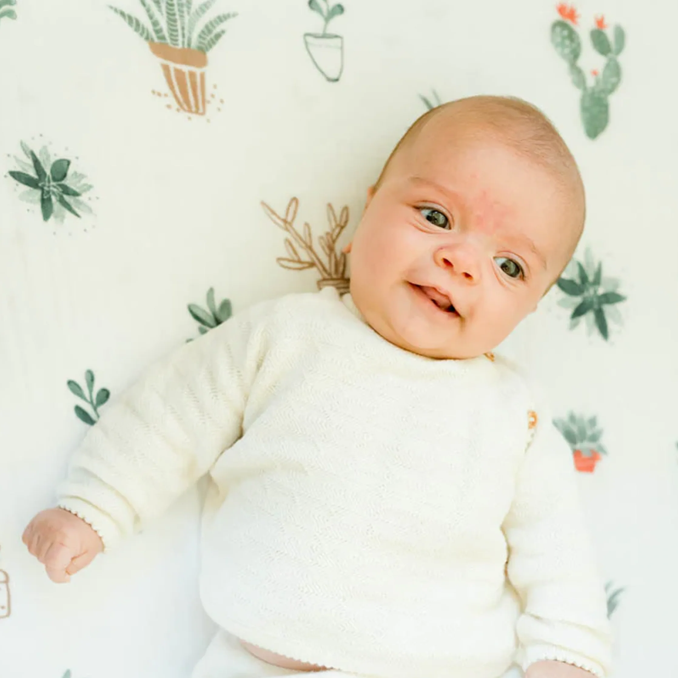 Cotton Muslin Crib Sheet - Prickle Pots - Image 6