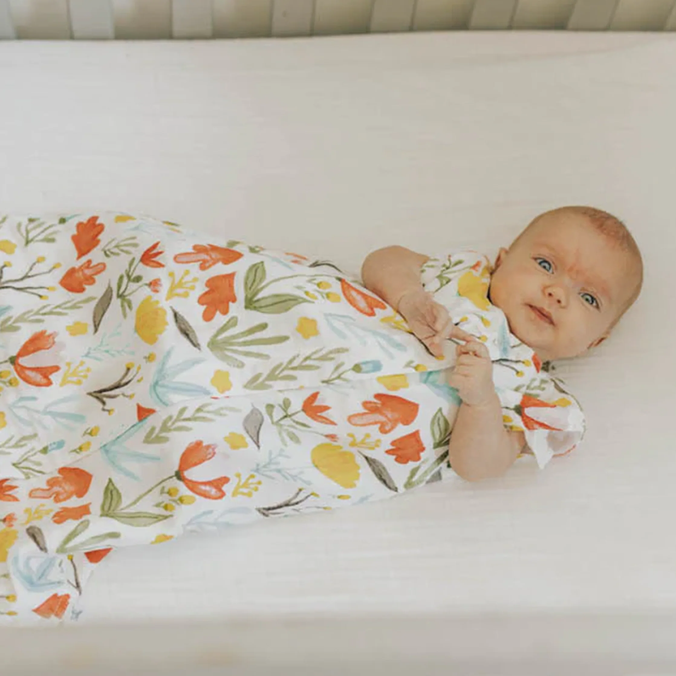 Cotton Muslin Crib Sheet - White - Image 5