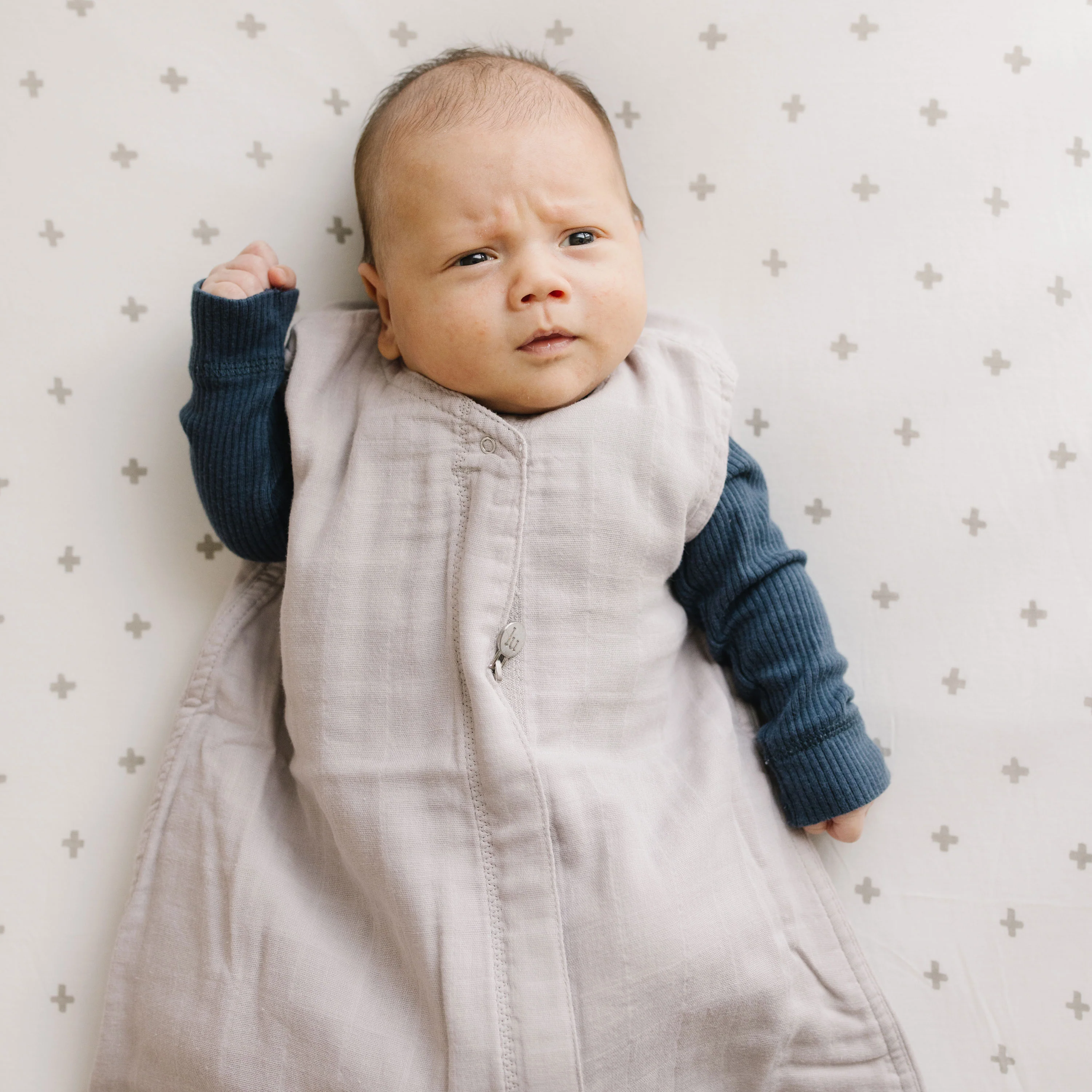 Cotton Muslin Sleep Bag - Porpoise - Image 6