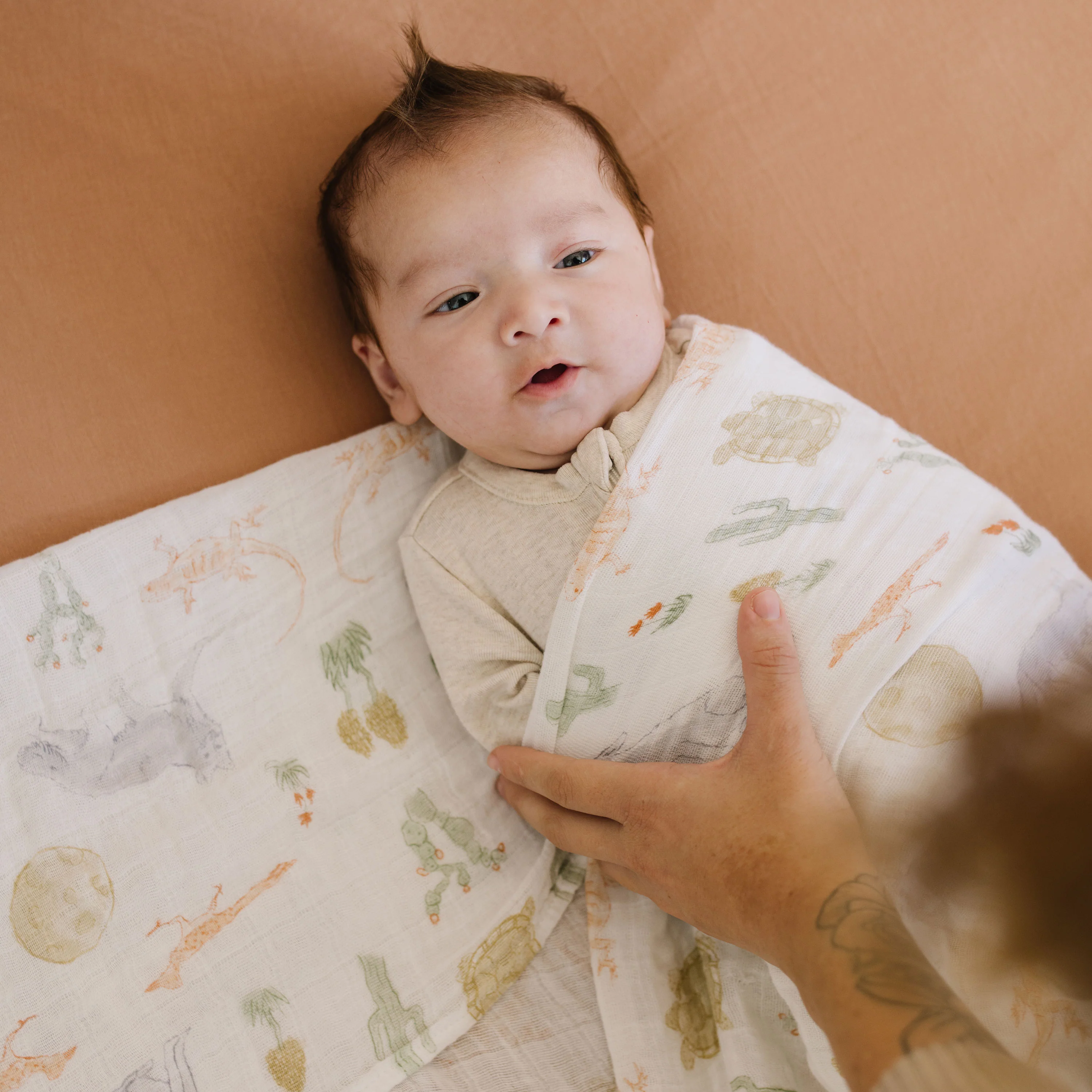 Cotton Muslin Swaddle Blanket 3 Pack - Desert Night - Image 9