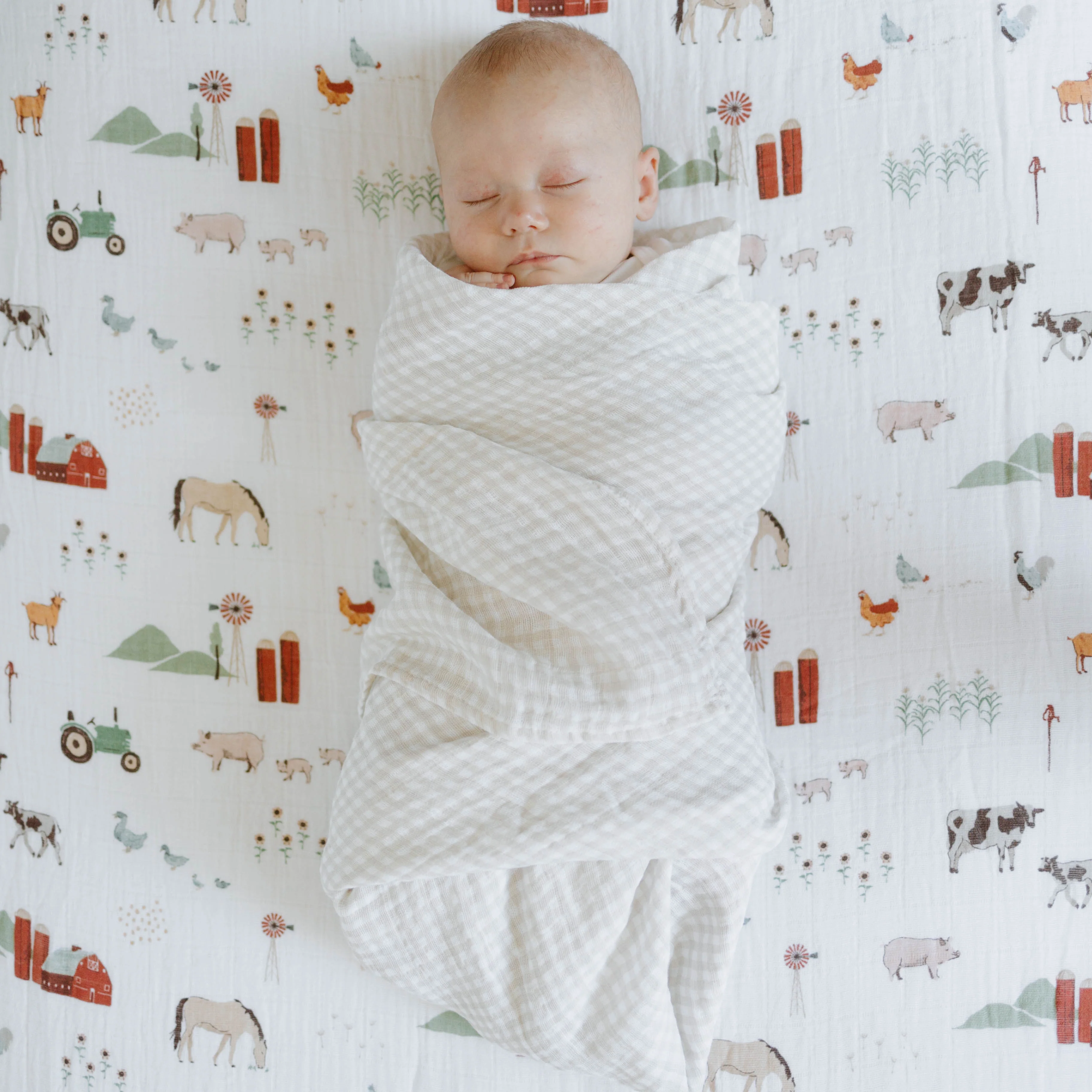 Cotton Muslin Swaddle Blanket 3 Pack - Georgia Peach 2 - Image 11