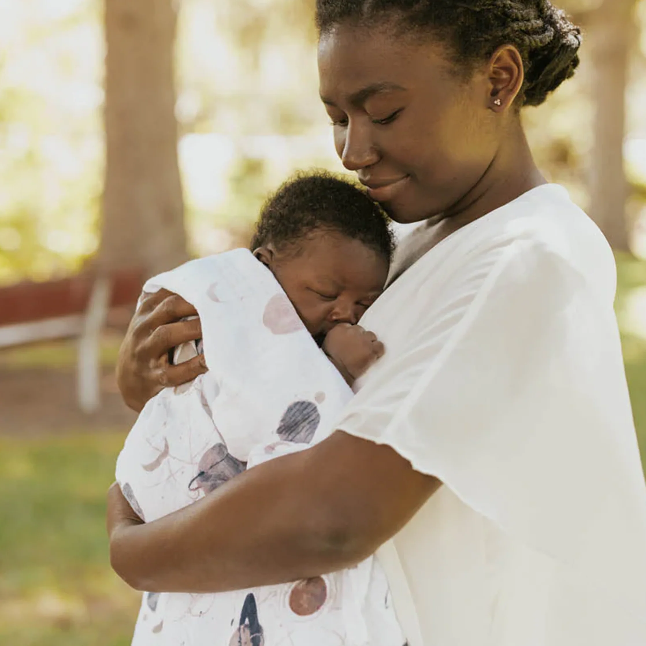 Cotton Muslin Swaddle Blanket - Planetary - Image 5