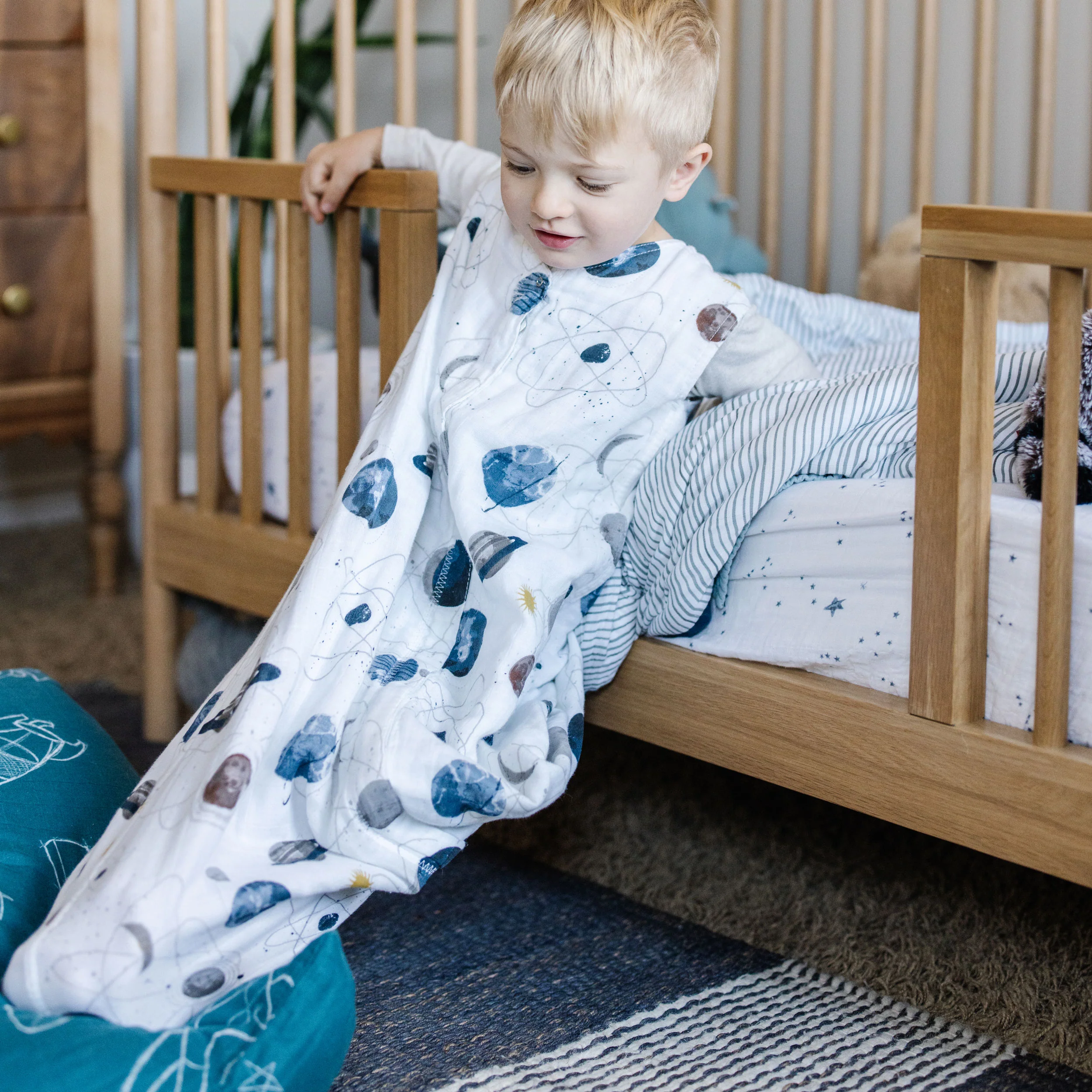 Cotton Muslin Sleep Bag - Planetary - Image 6