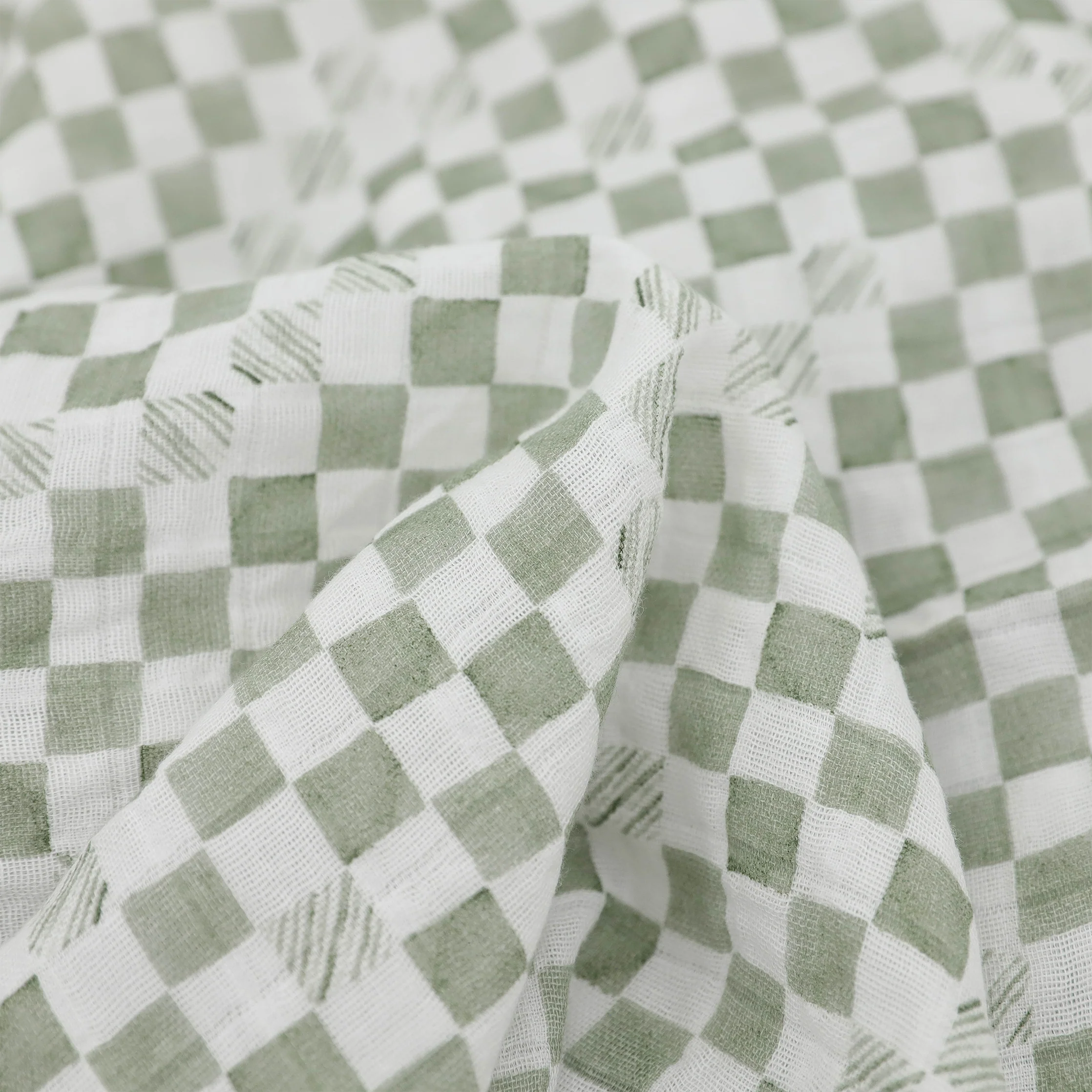 Organic Cotton Muslin Swaddle Blanket 2 Pack - Little Dino - Image 3