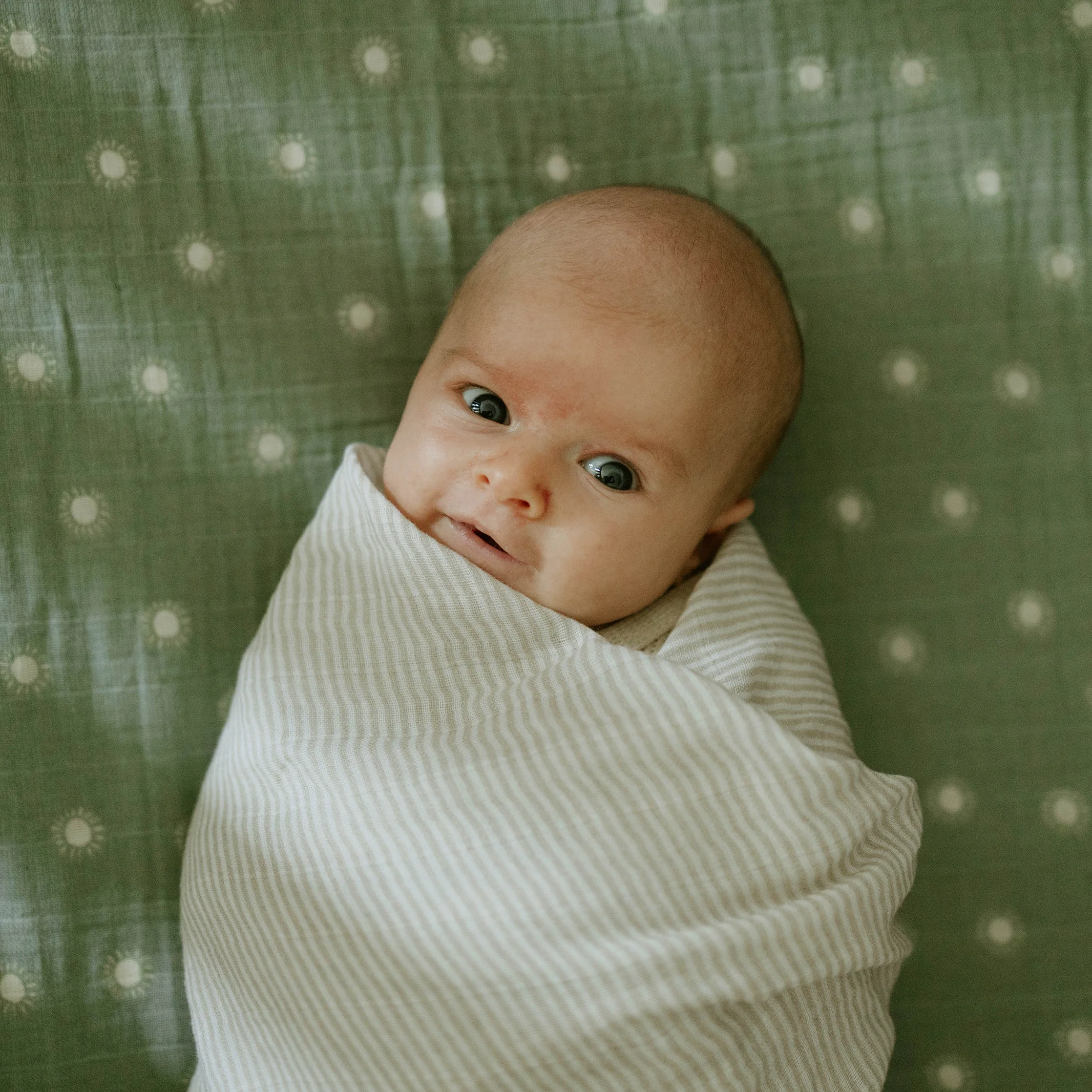 Organic Cotton Muslin Swaddle Blanket 2 Pack - Pewter Planes - Image 10